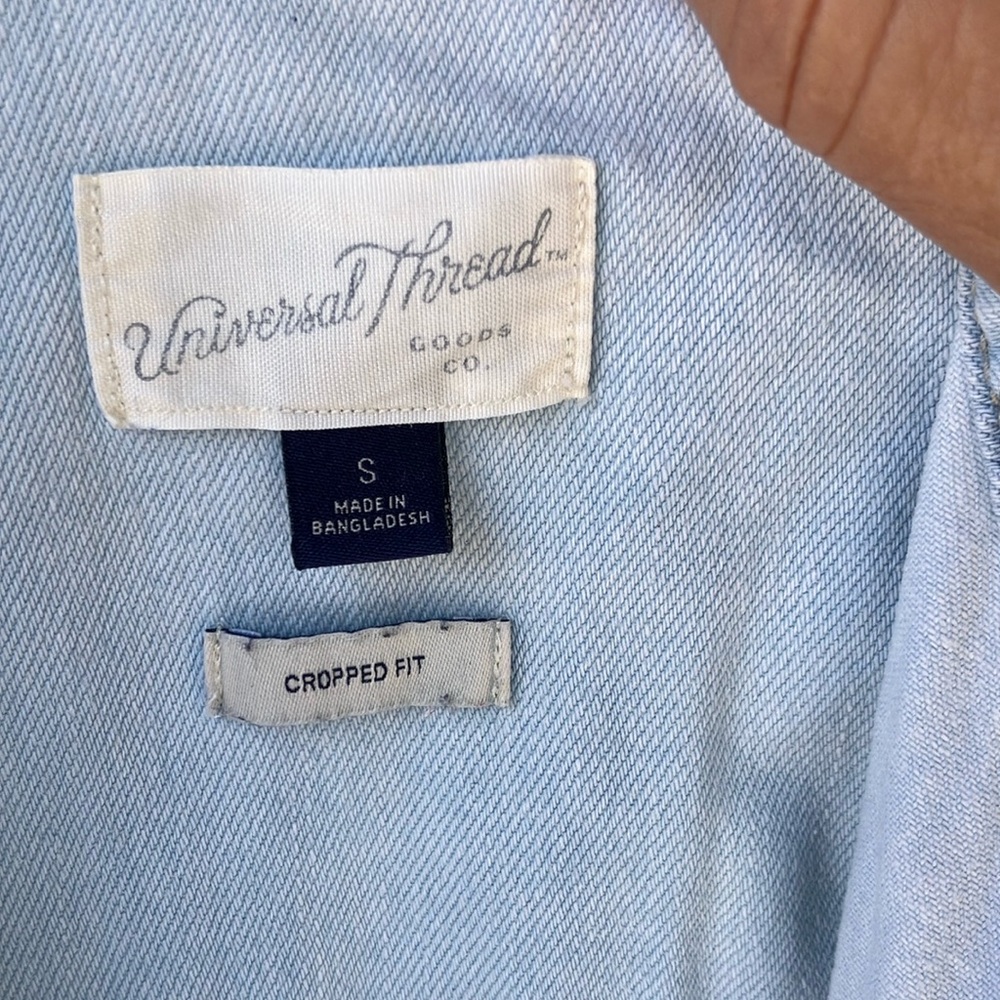 Universal Thread Blue Cropped Jean Jacket - image 2